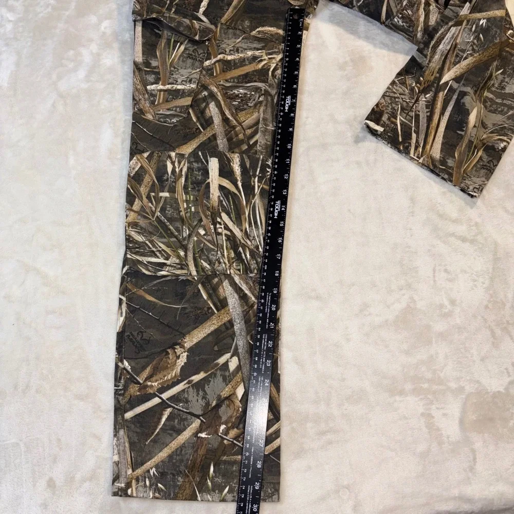 Game Winner Youth XL Realtree Max-5 Camo Cargo Hunting Pants Brown Green Cotton